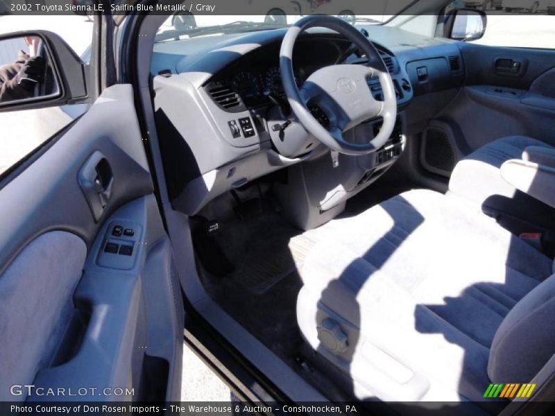 Sailfin Blue Metallic / Gray 2002 Toyota Sienna LE