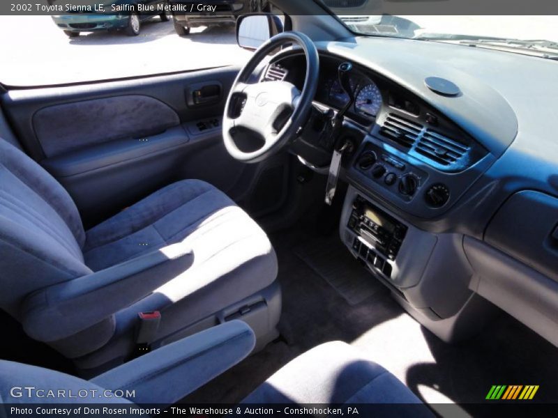 Sailfin Blue Metallic / Gray 2002 Toyota Sienna LE