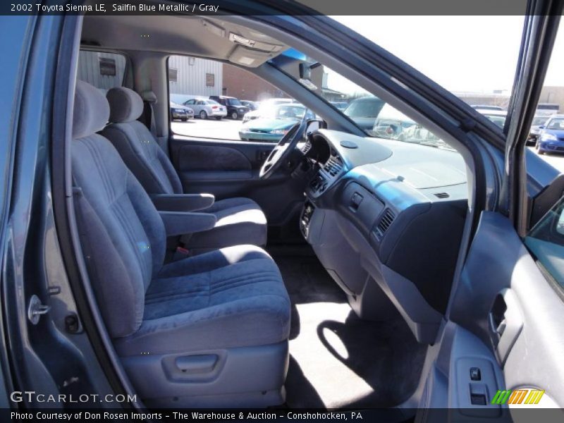 Sailfin Blue Metallic / Gray 2002 Toyota Sienna LE