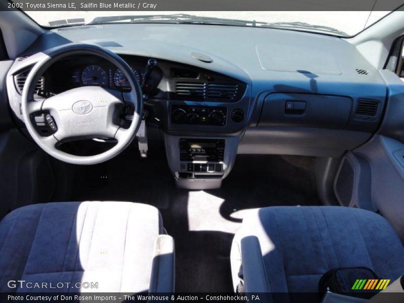 Sailfin Blue Metallic / Gray 2002 Toyota Sienna LE