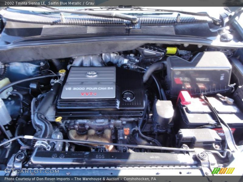 Sailfin Blue Metallic / Gray 2002 Toyota Sienna LE