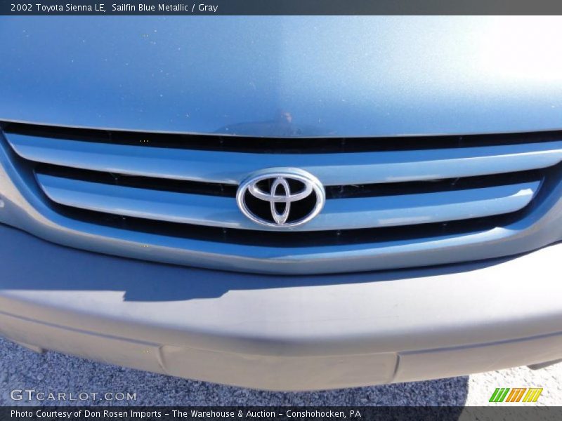 Sailfin Blue Metallic / Gray 2002 Toyota Sienna LE