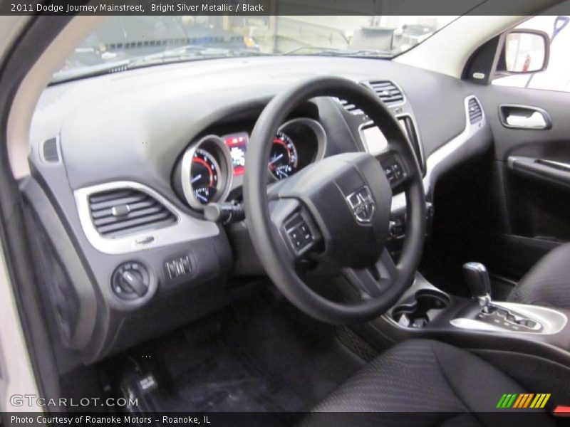 Bright Silver Metallic / Black 2011 Dodge Journey Mainstreet