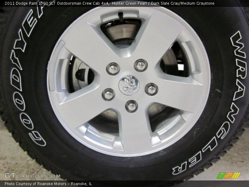 Hunter Green Pearl / Dark Slate Gray/Medium Graystone 2011 Dodge Ram 1500 SLT Outdoorsman Crew Cab 4x4