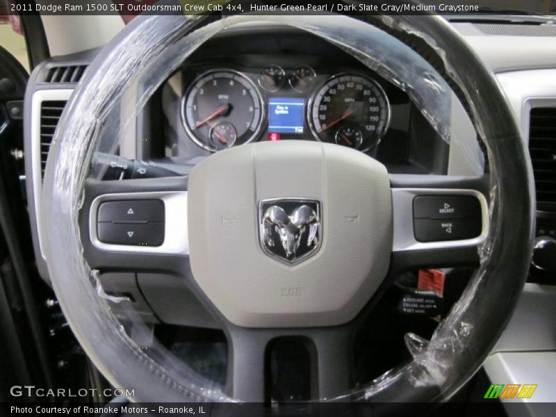 Hunter Green Pearl / Dark Slate Gray/Medium Graystone 2011 Dodge Ram 1500 SLT Outdoorsman Crew Cab 4x4