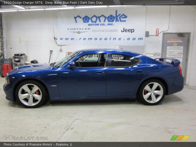 Deep Water Blue Pearl / Dark Slate Gray 2010 Dodge Charger SRT8