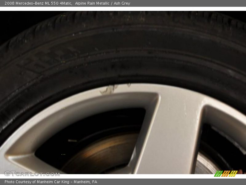 Alpine Rain Metallic / Ash Grey 2008 Mercedes-Benz ML 550 4Matic