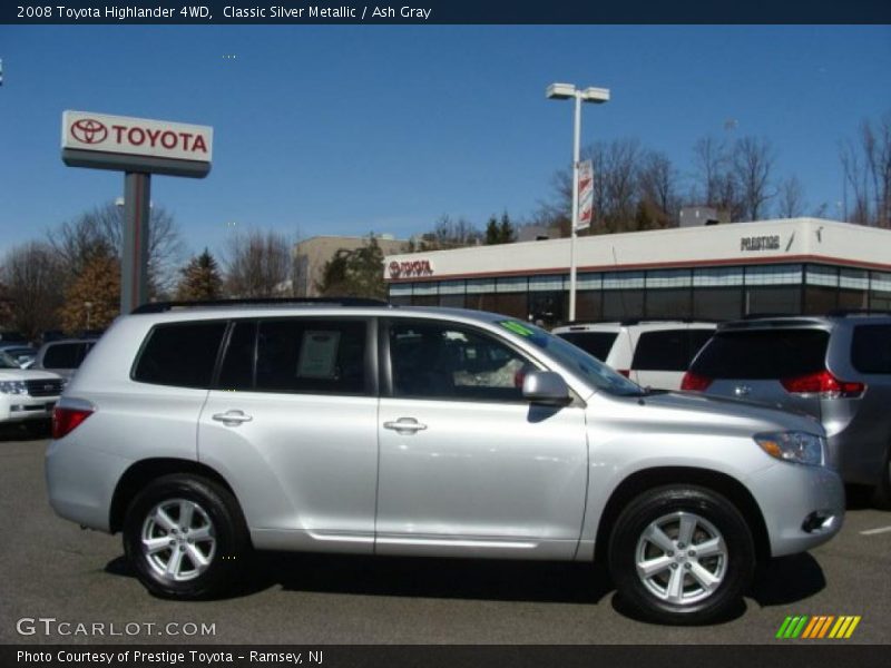 Classic Silver Metallic / Ash Gray 2008 Toyota Highlander 4WD