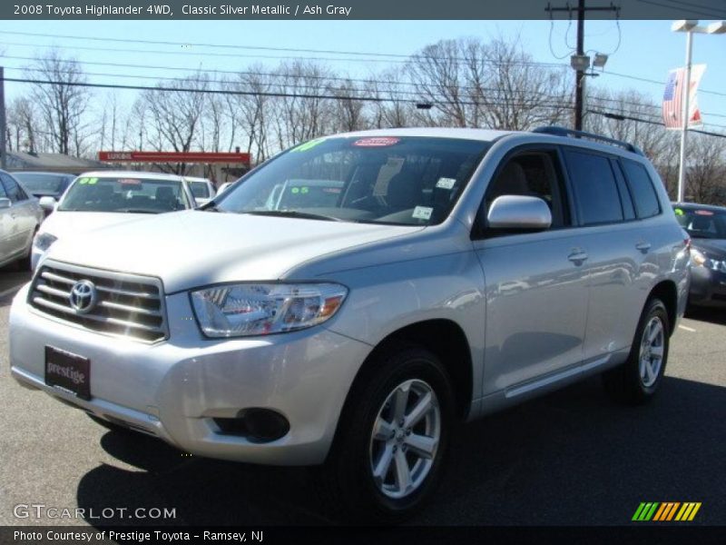 Classic Silver Metallic / Ash Gray 2008 Toyota Highlander 4WD