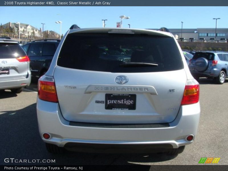 Classic Silver Metallic / Ash Gray 2008 Toyota Highlander 4WD
