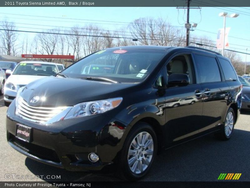 Black / Bisque 2011 Toyota Sienna Limited AWD