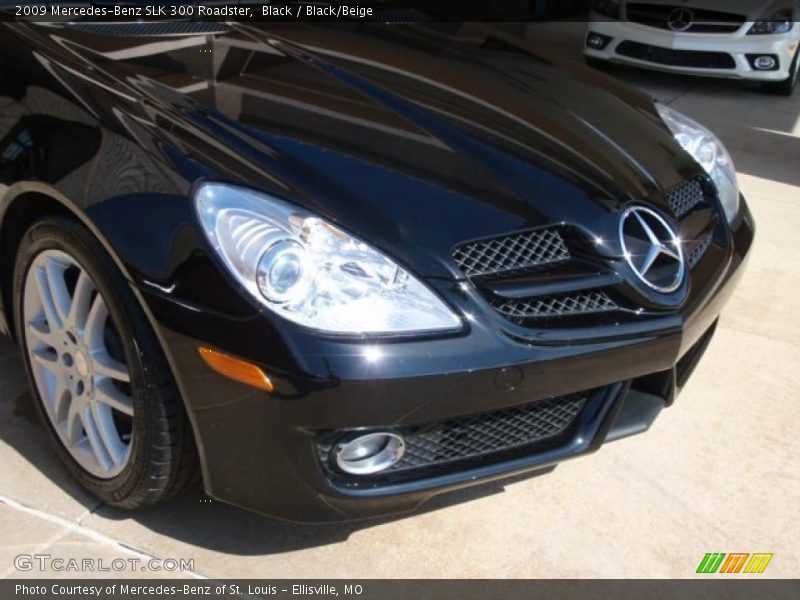 Black / Black/Beige 2009 Mercedes-Benz SLK 300 Roadster