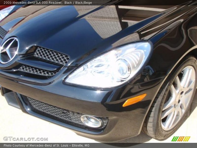 Black / Black/Beige 2009 Mercedes-Benz SLK 300 Roadster