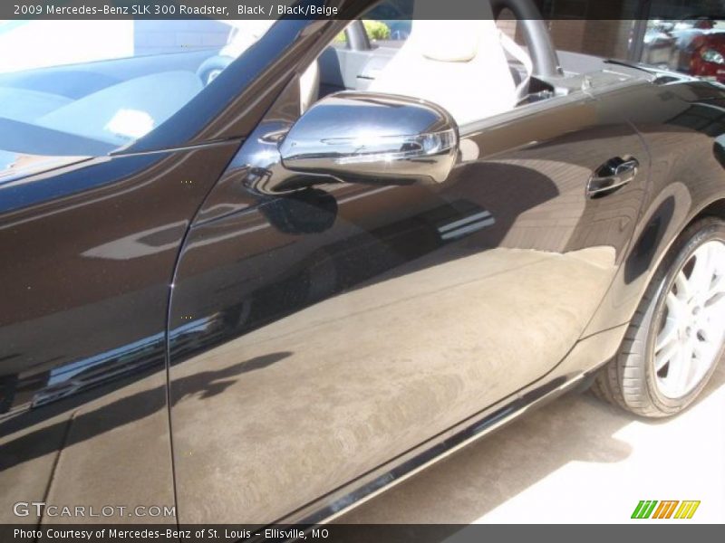 Black / Black/Beige 2009 Mercedes-Benz SLK 300 Roadster