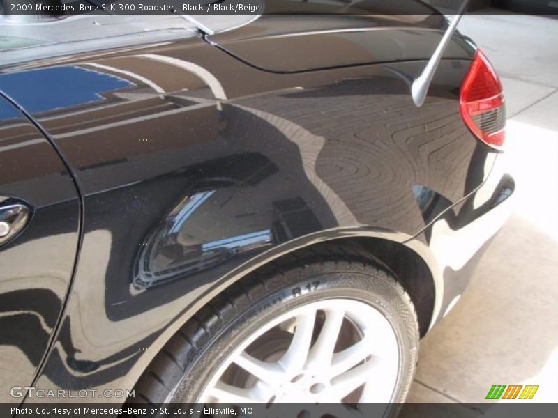 Black / Black/Beige 2009 Mercedes-Benz SLK 300 Roadster