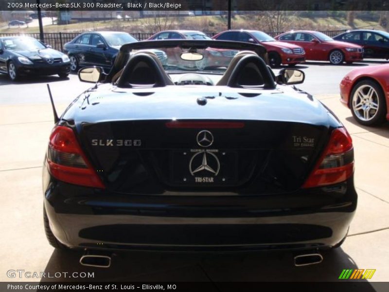 Black / Black/Beige 2009 Mercedes-Benz SLK 300 Roadster