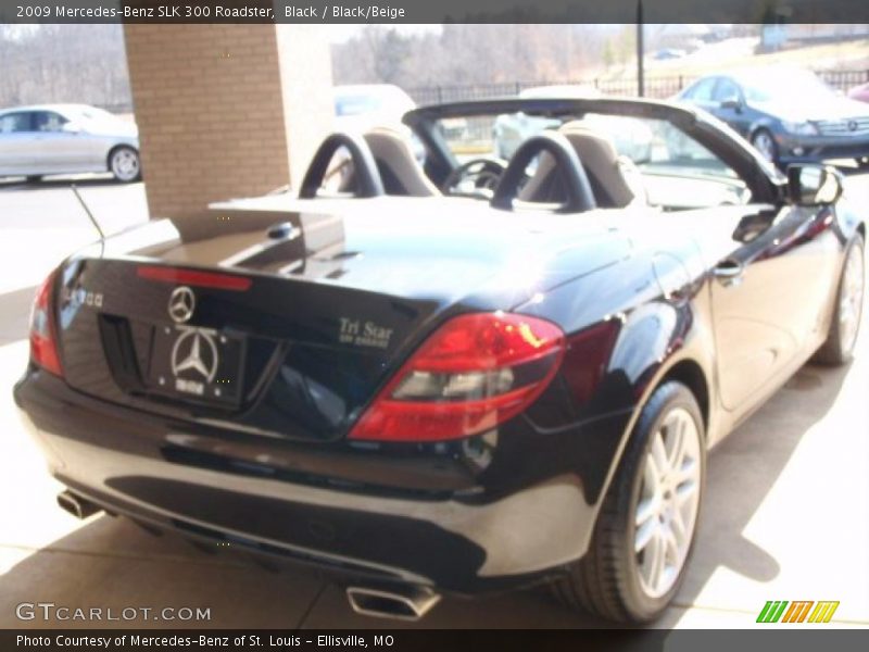 Black / Black/Beige 2009 Mercedes-Benz SLK 300 Roadster