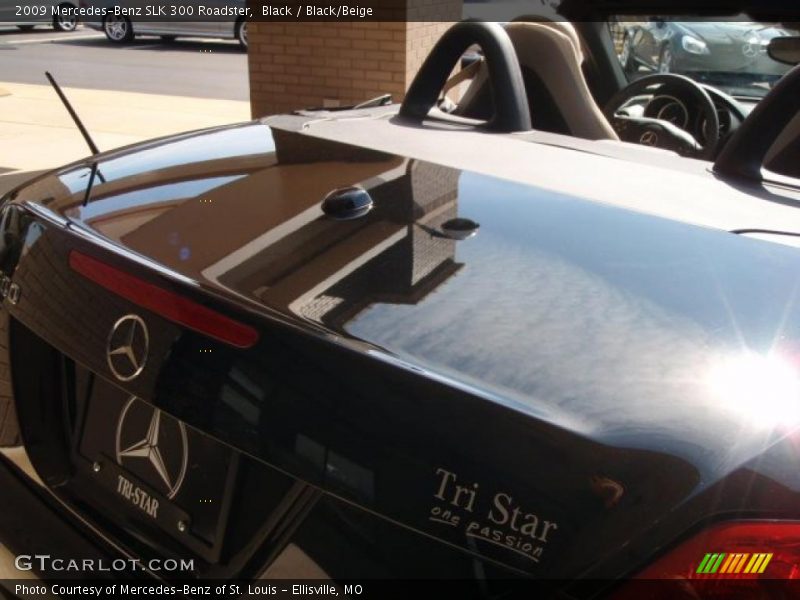 Black / Black/Beige 2009 Mercedes-Benz SLK 300 Roadster