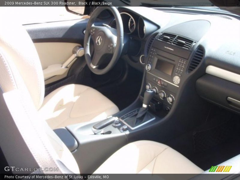 Black / Black/Beige 2009 Mercedes-Benz SLK 300 Roadster