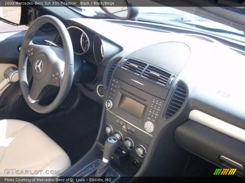 Black / Black/Beige 2009 Mercedes-Benz SLK 300 Roadster