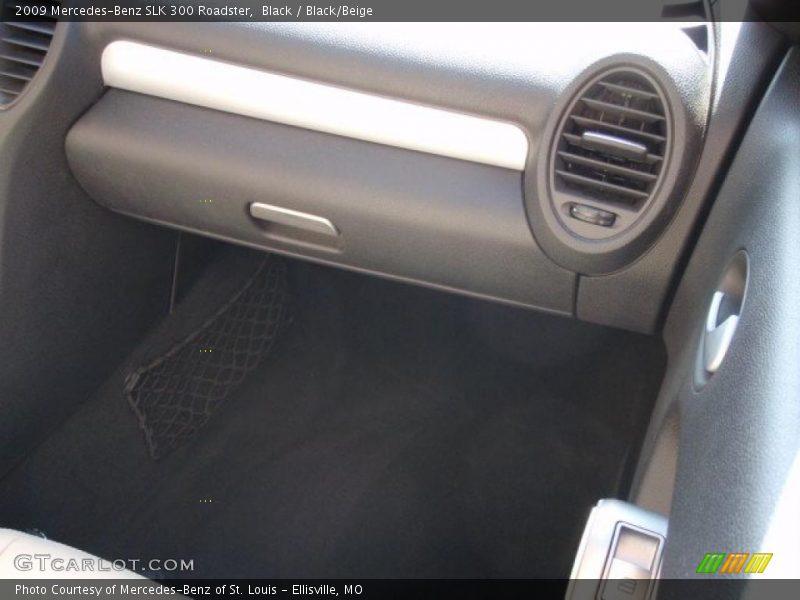 Black / Black/Beige 2009 Mercedes-Benz SLK 300 Roadster