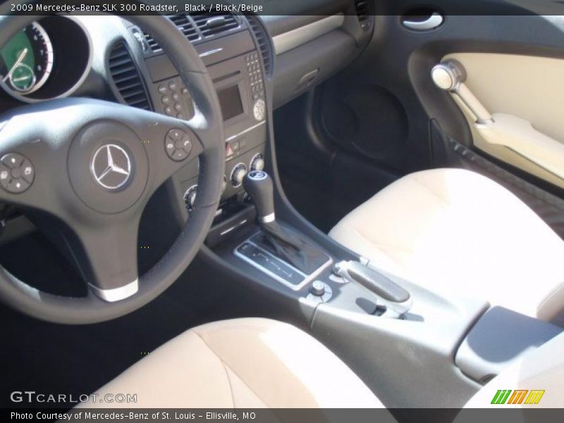 Black / Black/Beige 2009 Mercedes-Benz SLK 300 Roadster