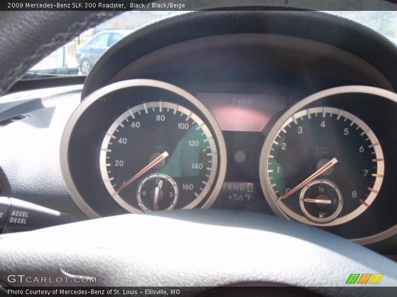 Black / Black/Beige 2009 Mercedes-Benz SLK 300 Roadster