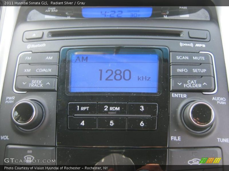 Radiant Silver / Gray 2011 Hyundai Sonata GLS