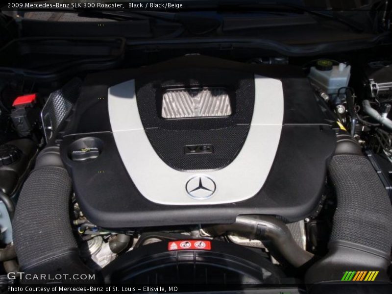 Black / Black/Beige 2009 Mercedes-Benz SLK 300 Roadster