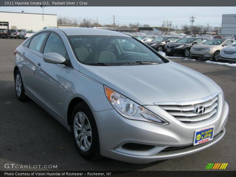 Radiant Silver / Gray 2011 Hyundai Sonata GLS