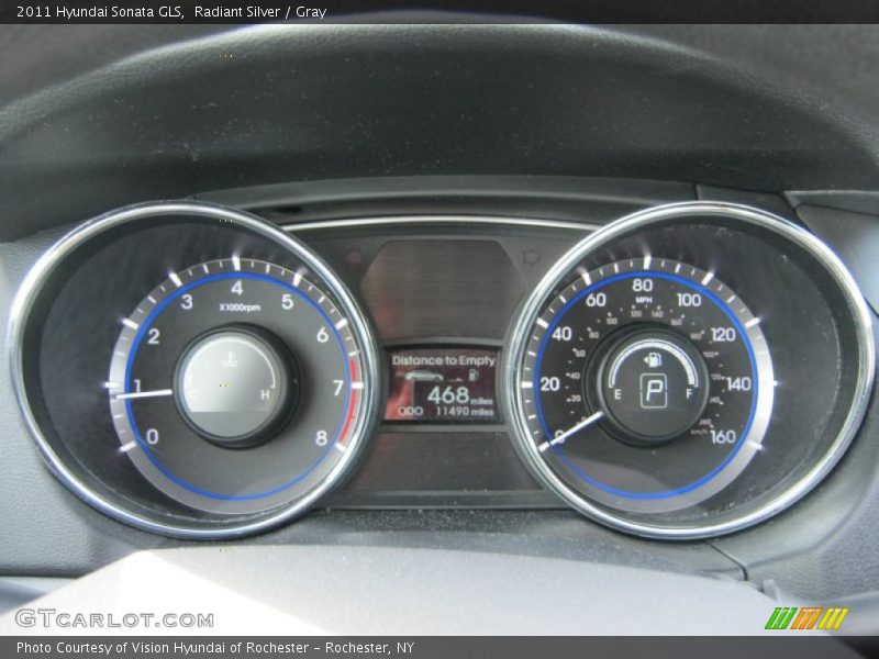 Radiant Silver / Gray 2011 Hyundai Sonata GLS