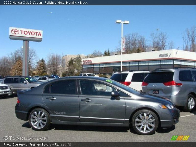 Polished Metal Metallic / Black 2009 Honda Civic Si Sedan
