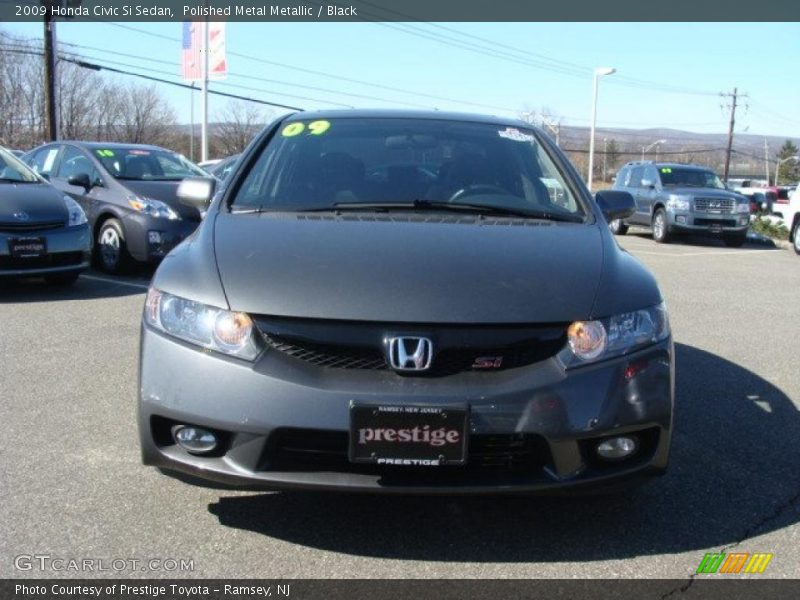 Polished Metal Metallic / Black 2009 Honda Civic Si Sedan
