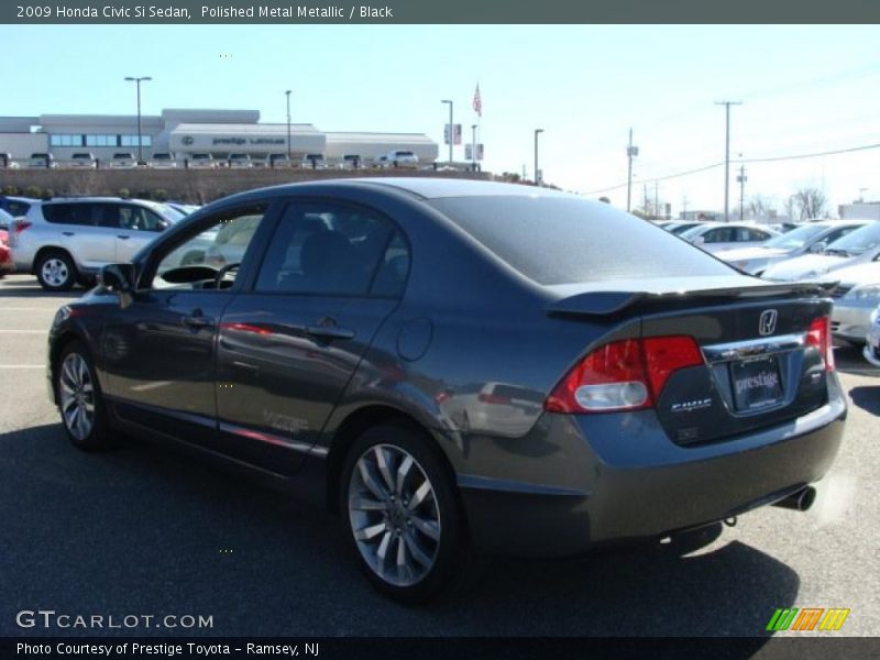 Polished Metal Metallic / Black 2009 Honda Civic Si Sedan