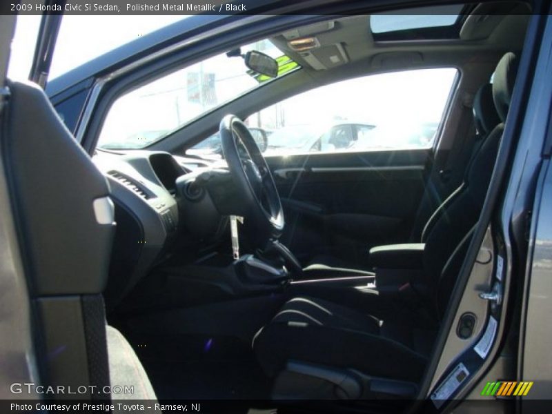 Polished Metal Metallic / Black 2009 Honda Civic Si Sedan