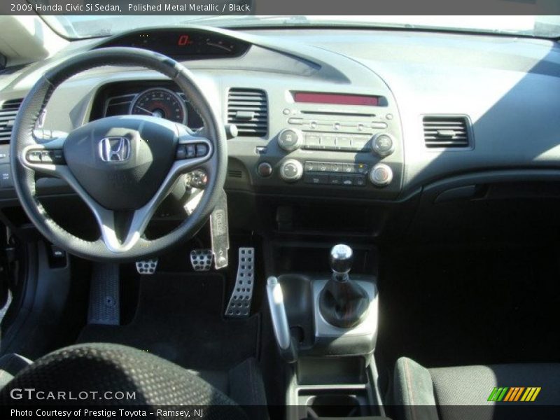 Polished Metal Metallic / Black 2009 Honda Civic Si Sedan