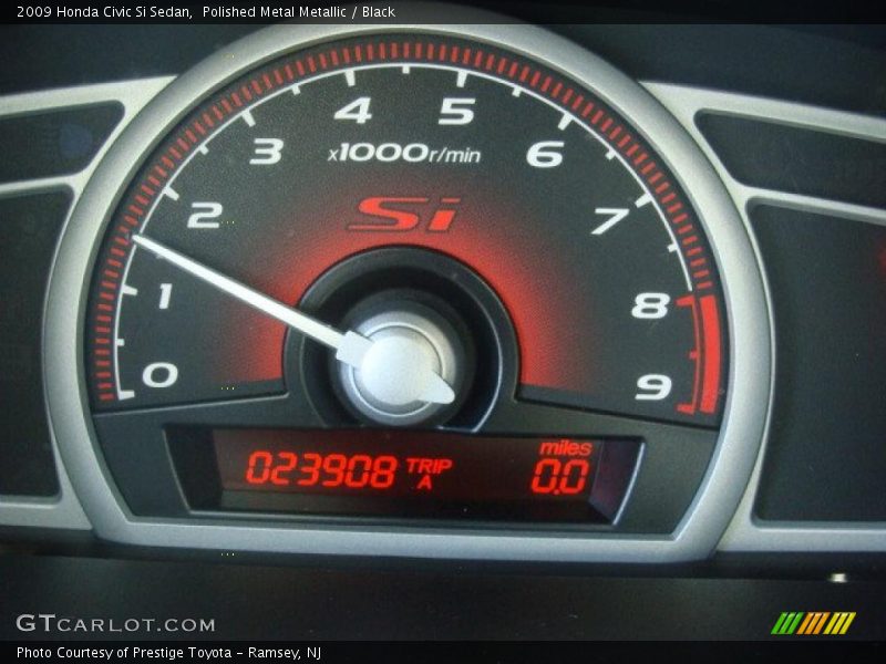 Polished Metal Metallic / Black 2009 Honda Civic Si Sedan