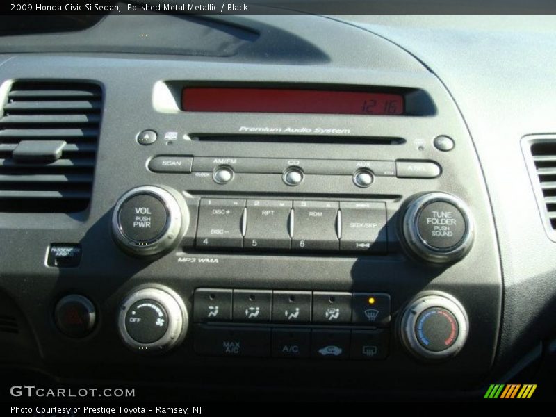 Polished Metal Metallic / Black 2009 Honda Civic Si Sedan