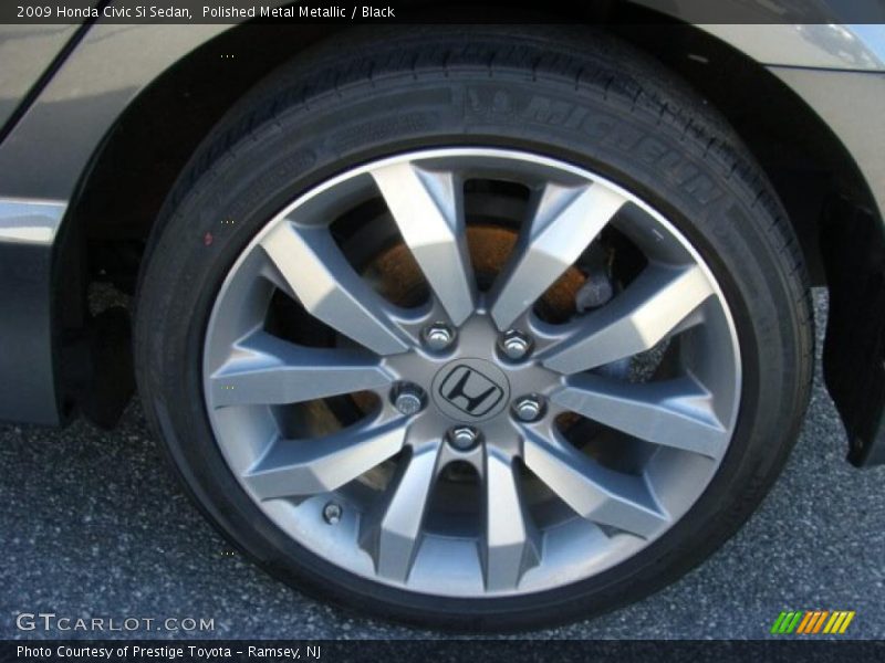 Polished Metal Metallic / Black 2009 Honda Civic Si Sedan