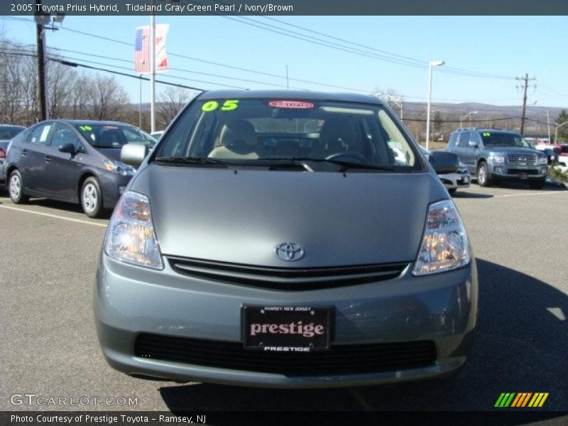 Tideland Gray Green Pearl / Ivory/Brown 2005 Toyota Prius Hybrid