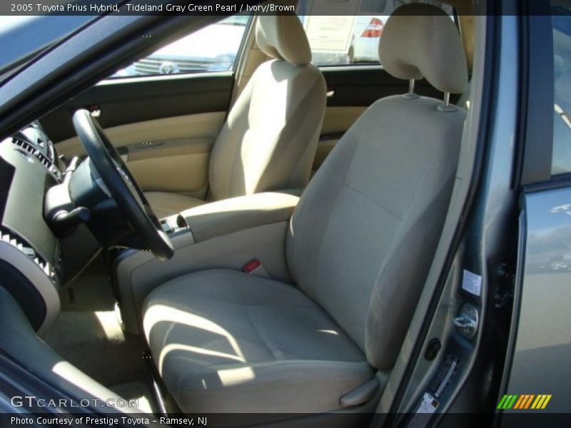 Tideland Gray Green Pearl / Ivory/Brown 2005 Toyota Prius Hybrid