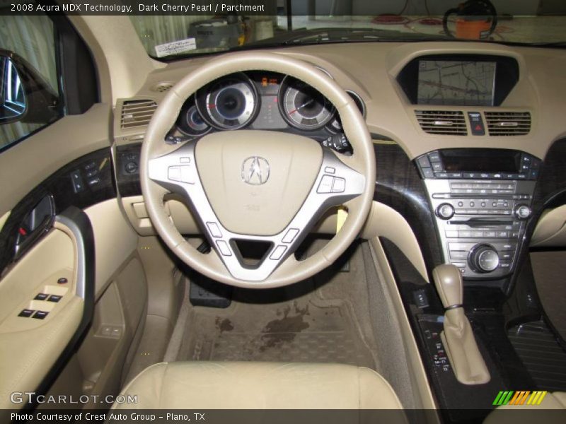 Dark Cherry Pearl / Parchment 2008 Acura MDX Technology