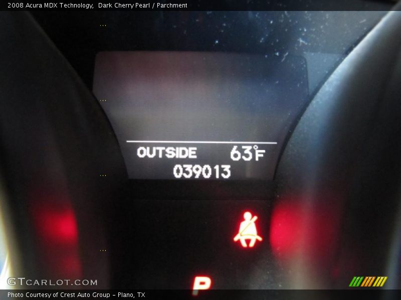 Dark Cherry Pearl / Parchment 2008 Acura MDX Technology