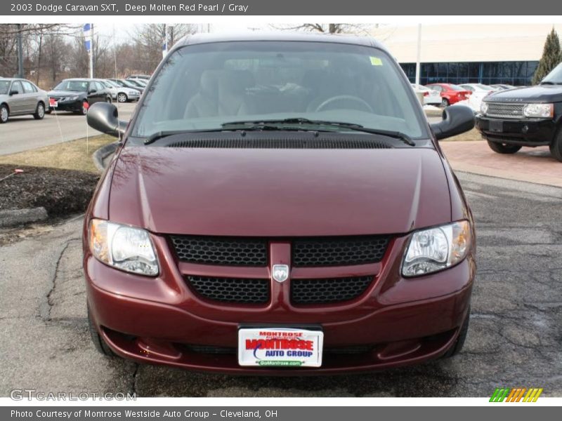 Deep Molten Red Pearl / Gray 2003 Dodge Caravan SXT