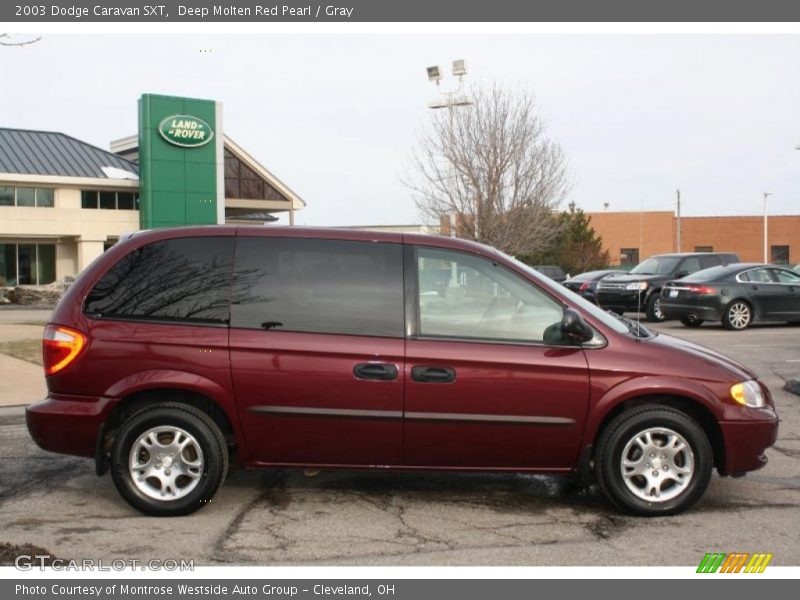Deep Molten Red Pearl / Gray 2003 Dodge Caravan SXT