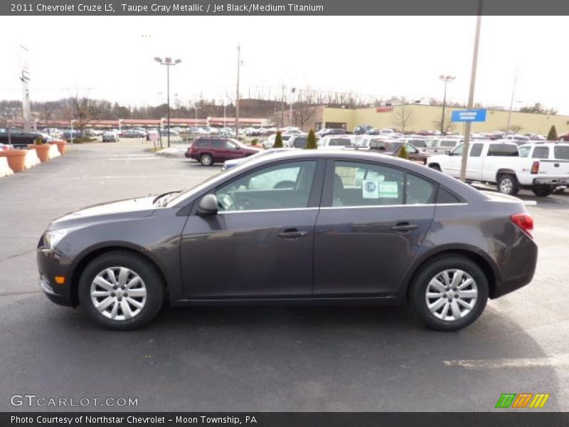 Taupe Gray Metallic / Jet Black/Medium Titanium 2011 Chevrolet Cruze LS