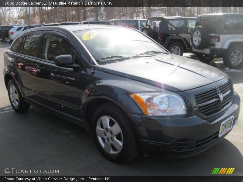 Steel Blue Metallic / Dark Slate Gray 2008 Dodge Caliber SE