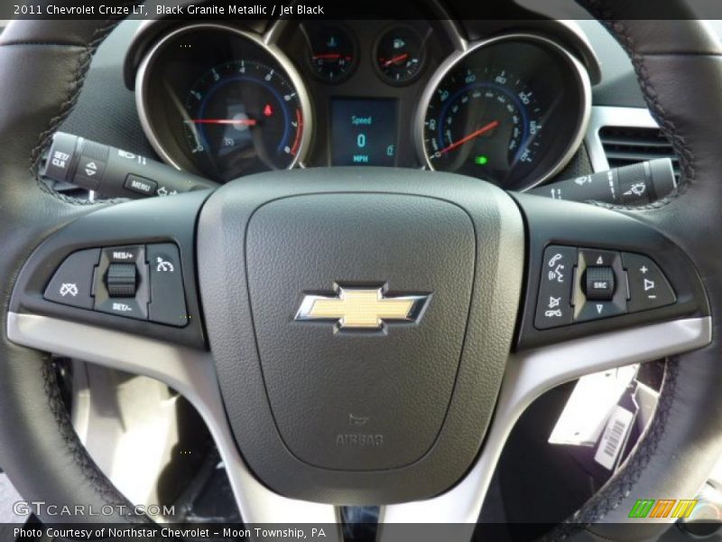 Black Granite Metallic / Jet Black 2011 Chevrolet Cruze LT