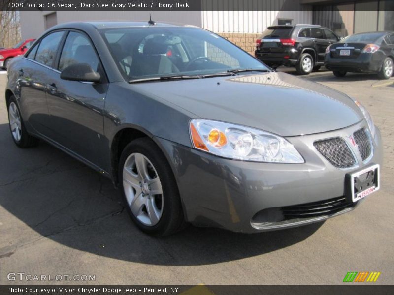 Dark Steel Gray Metallic / Ebony Black 2008 Pontiac G6 Sedan