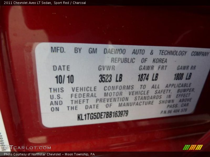 Sport Red / Charcoal 2011 Chevrolet Aveo LT Sedan